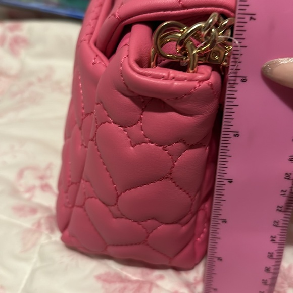 NWT Juicy Couture Medium Bling Pink Heart Embossed Purse - Picture 9 of 9